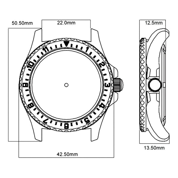 German Military Titanium Automatic Watch. GPW Date. 200M W/R. Sapphire Crystal. Grey NATO Rubber Strap.