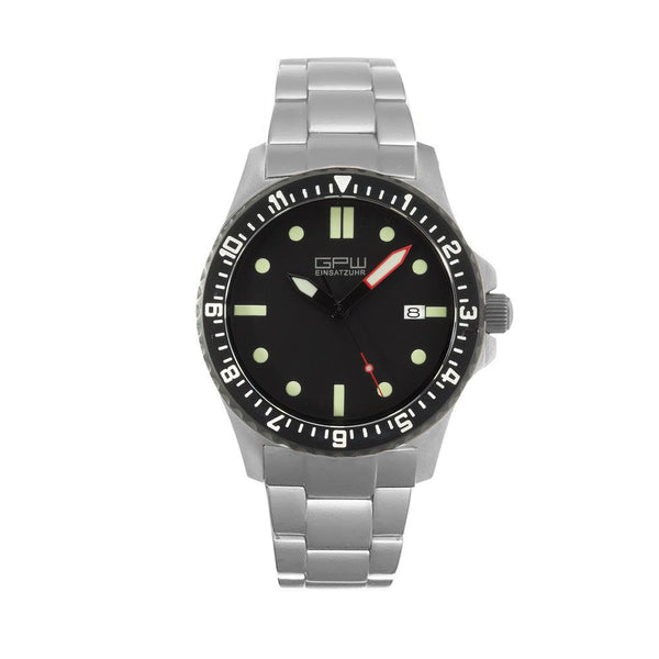 German Military Titanium Automatic Watch. GPW Date. 200M W/R. Sapphire Crystal. Titanium Bracelet.